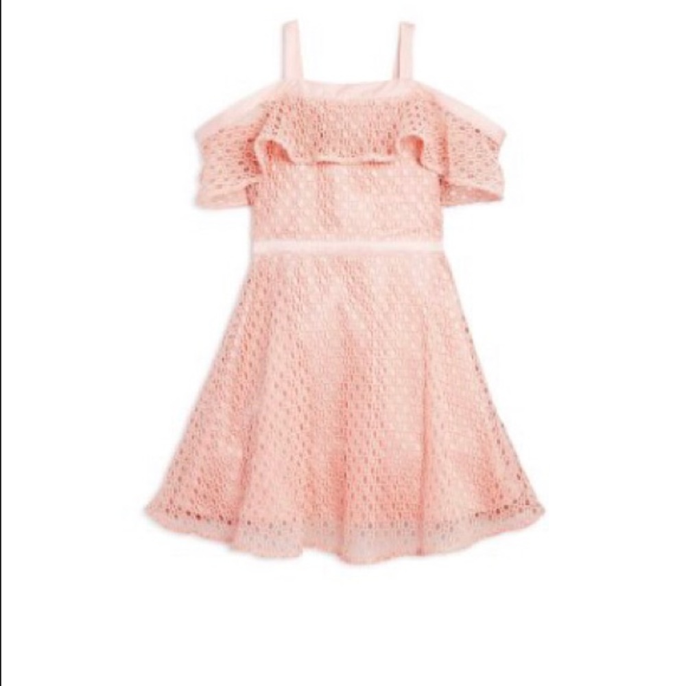 Bardot Junior Girls, Mesh Cold Shoulder Dress